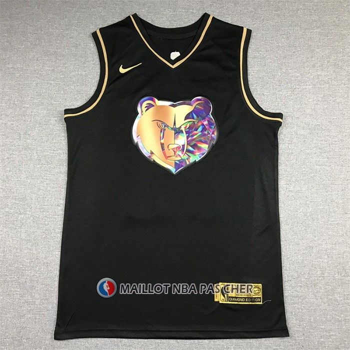 Maillot Golden Edition Memphis Grizzlies Ja Morant NO 12 2021-22 Noir